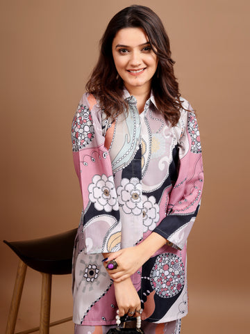 Abstract Multicolor Loungewear Set